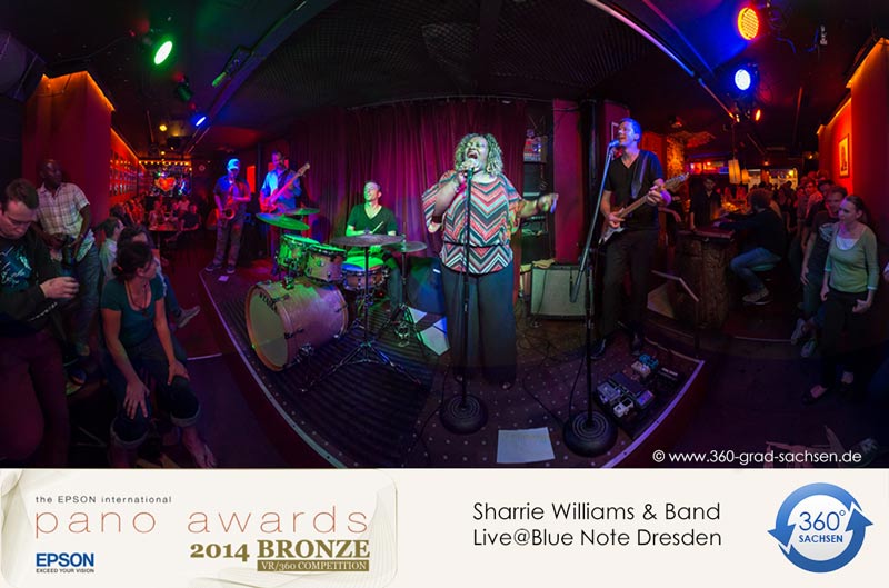 360°-Panorama Sharrie Williams & Band live@Blue Note Dresden
